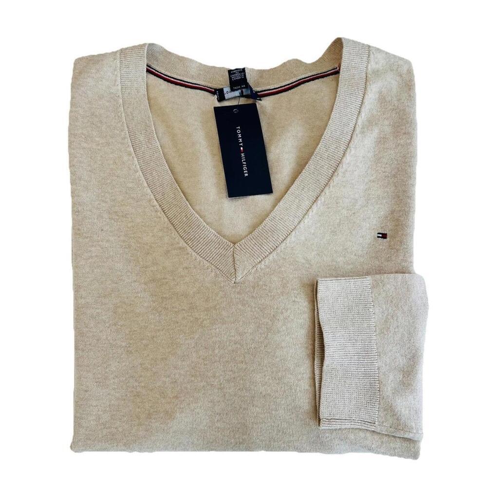 $64 Tommy Hilfiger Sweater Womens Size 2XL XXL Brown Long Sleeve